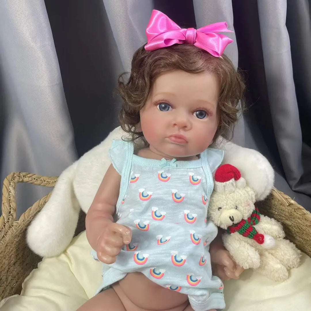 53 cm Tutti Full Body Vinyl Reborn Doll – Waterproof, Lifelike 3D Skin & Visible Veins