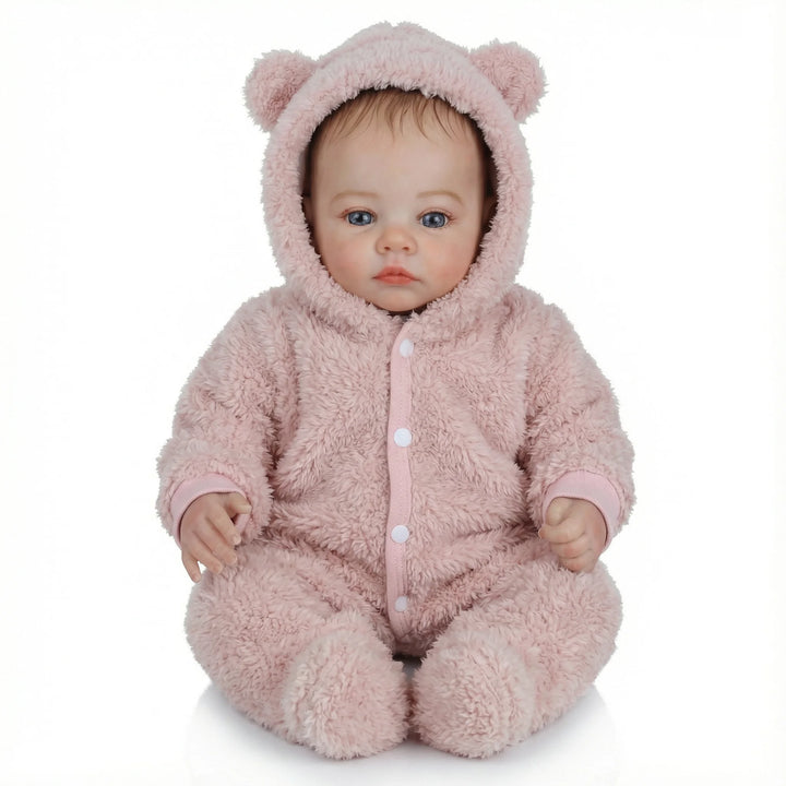 NPK 18inch Newborn Baby Doll Meadow Two Versions Lifelike Cuddly with 3D Skin Painting Multiple Layers Visible Veins Collectible