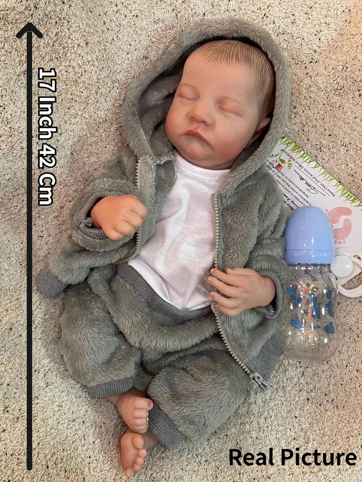 NPK 17″ (42 cm) Full‑Body Silicone Reborn Boy Doll Levi