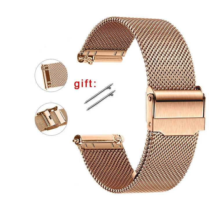 0.6mm Mesh Watch Band for DW for Omega Milanese Stainless Steel Strap Men Quick Release Bracelet 12/14/16/17/18/19/20/21/22/24mm