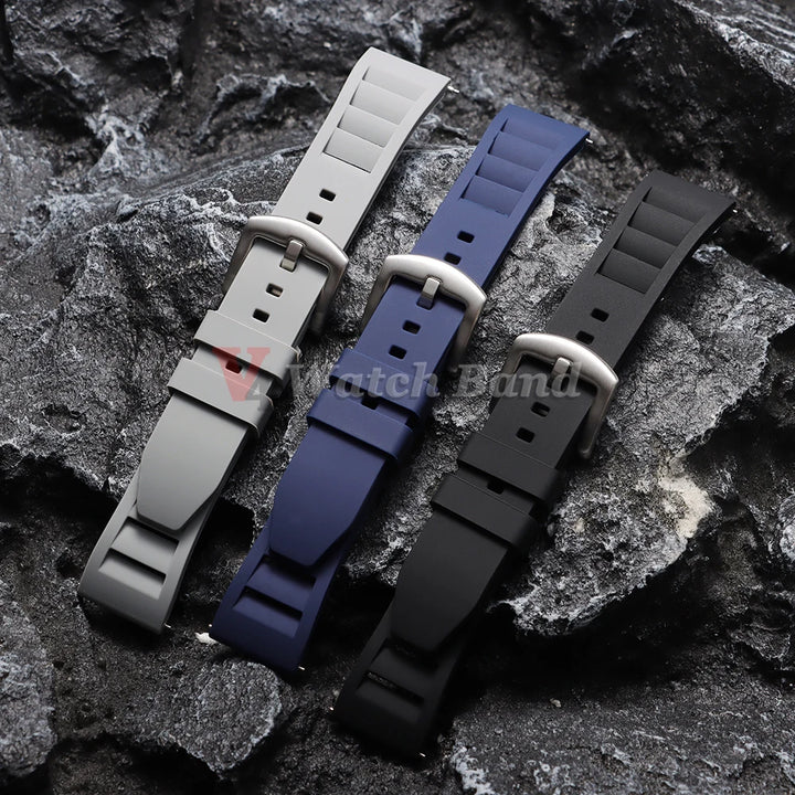 Soft Silicone Watchband 20mm 22mm Sport Waterproof Smartwatch Bracelet for Richard Mille Diving Rubber Watch Strap Accessories