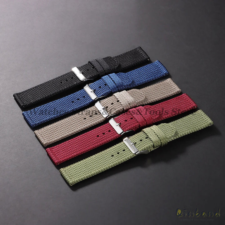 18mm 20mm 22mm 24mm Nylon Canvas Watchband Strap Woven Soft Belt for Omega Bracelet for Men Women Sport Quick Release Wrist Band
