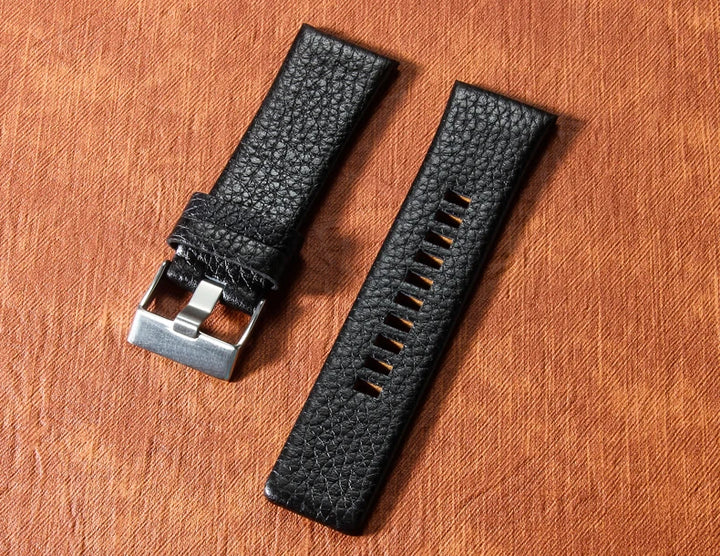 Genuine Leather Watch Strap for Diesel (22–30mm, Black)
