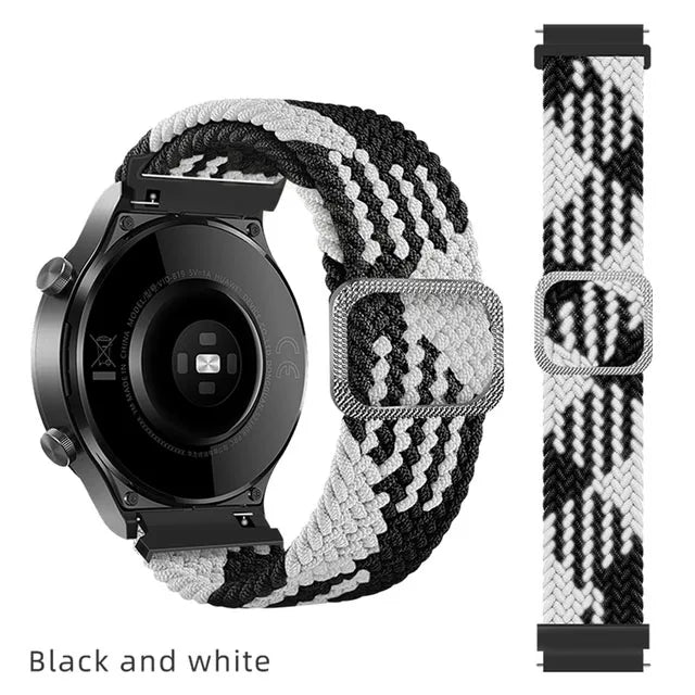 20/22mm Braided Nylon Strap for Realme Watch 2/3 & Amazfit Bip/GTS/GTR