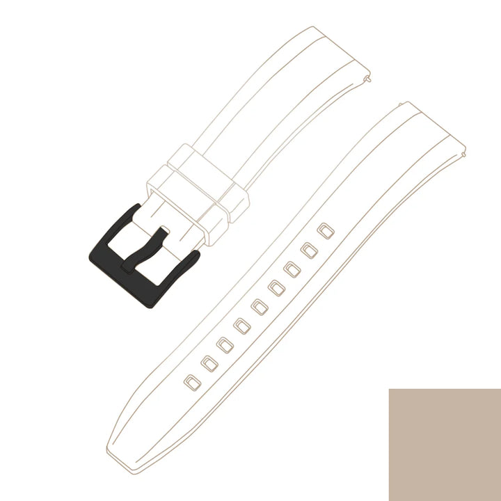 Premium Grade Vulcanized FKM Rubber Watch Strap 18mm 19mm 20mm 21mm 22mm 23mm 24mm Quick Release Watchbands