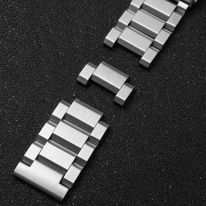 Stainless Steel Metal Watch Strap with Luxury Buckle (18–25mm)