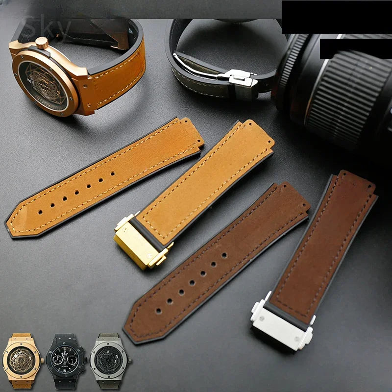 Hublot Big Bang Yuki Leather Watch Strap – Waterproof Suede, Durable