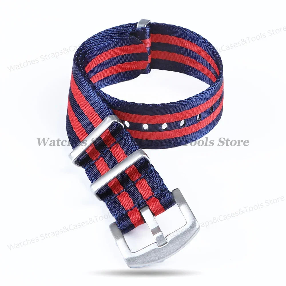 18mm 20mm 22mm Soft Nylon Watchband Bracelet Army Military Men Sport Strap for Omega 007 for Seamaster 300 Replacement Wristband