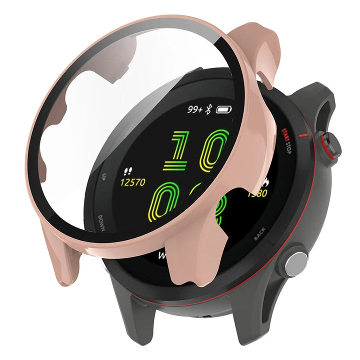 PC & Tempered Glass Protective Case for Garmin Forerunner 255/255S/965