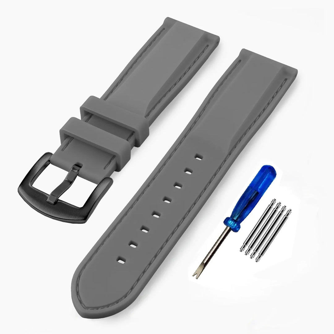 Silicone Rubber Watch Band 20–22mm (Soft & Comfortable Replacement)