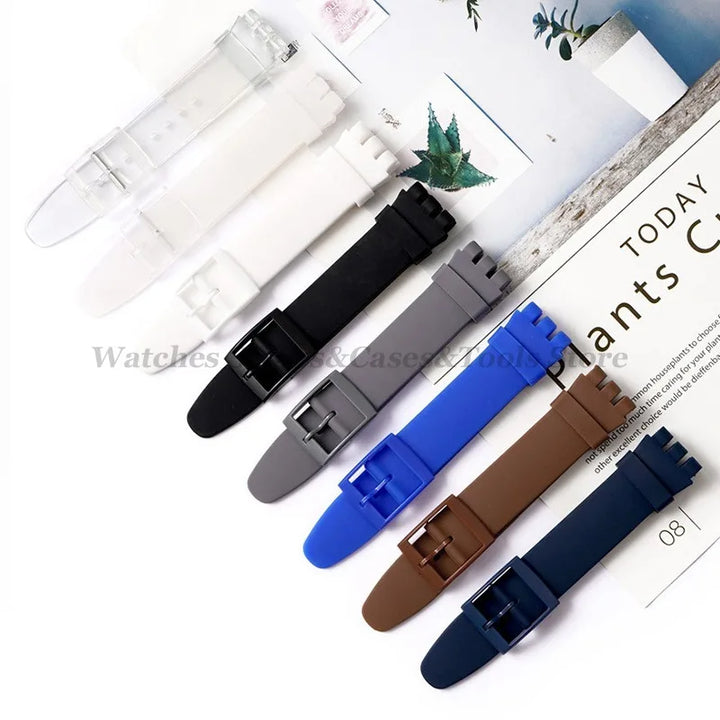 Soft Silicone Watch Strap – 16/17/19/20mm, Colorful Replacement with Tools