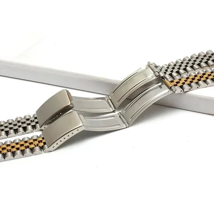 Luxury Curved End Watch Band for Rolex DATEJUST Jubilee Stainless Steel Bracelet Accessories 18mm 19mm 20mm 21mm Metal Belt