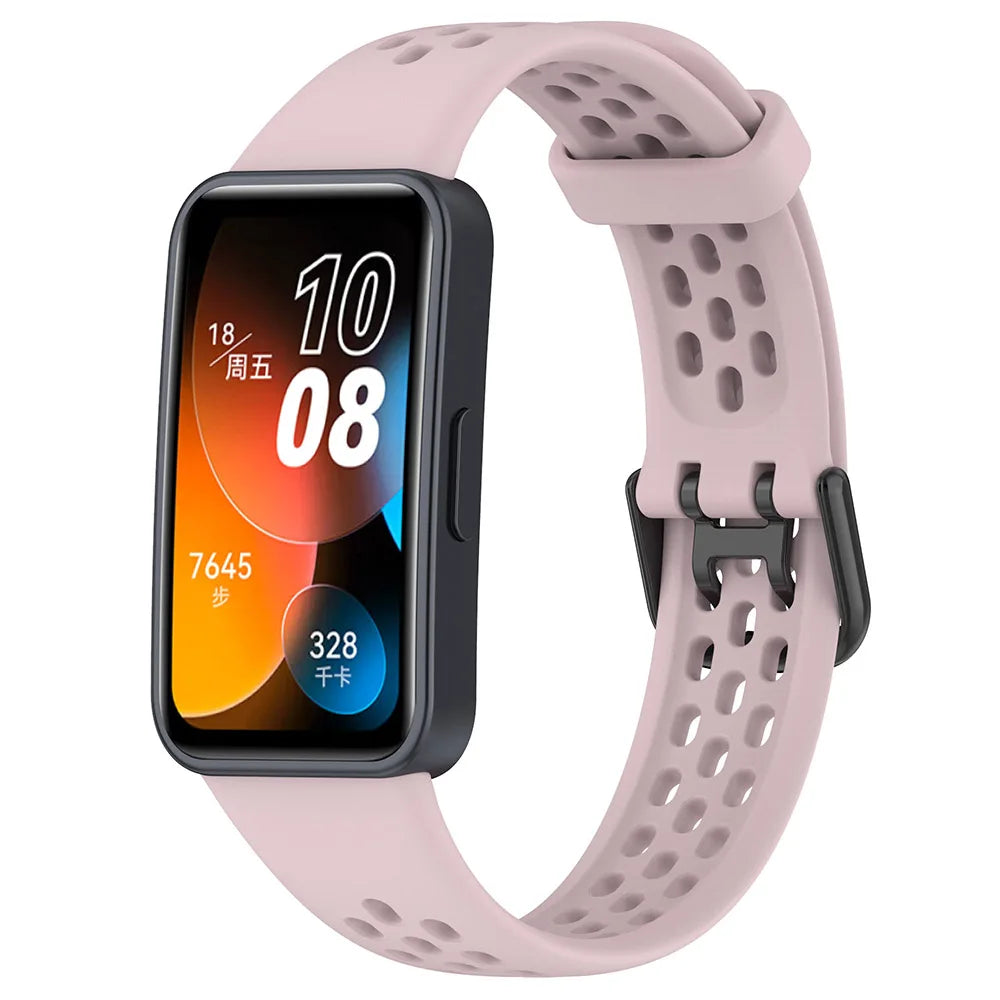 Breathable Silicone Watch Strap for Huawei Band 8/9/10