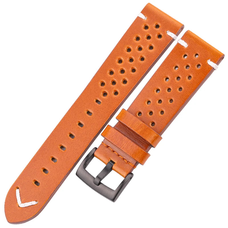 Vintage Oil Wax Leather Watch Strap for Samsung Galaxy Watch 3/4
