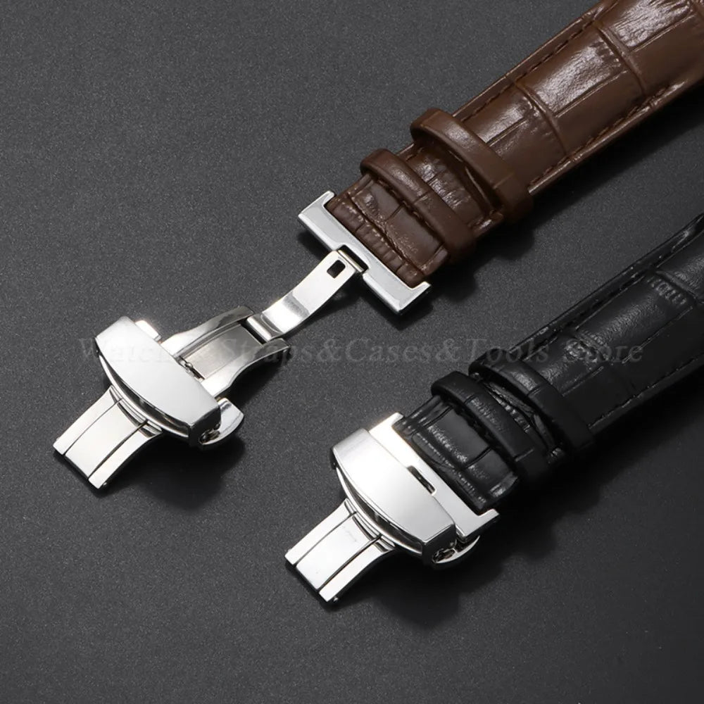 Calfskin Strap For Tissot T035 627/407/617 Genuine Leather Watch Band 22mm 23mm 24mm Butterfly Buckle Men Curved End Replacement