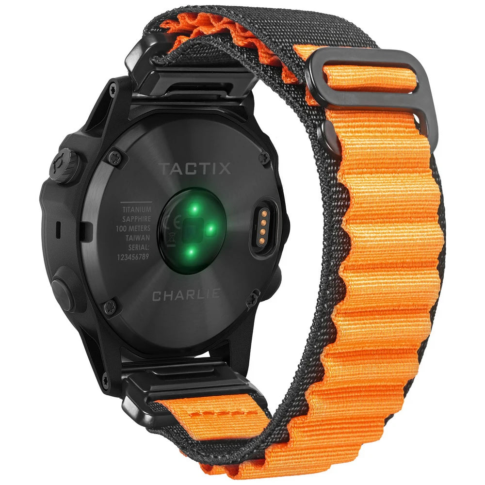 HEMSUT Nylon QuickFit Sports Strap for Garmin Fenix & Forerunner (20-26mm)