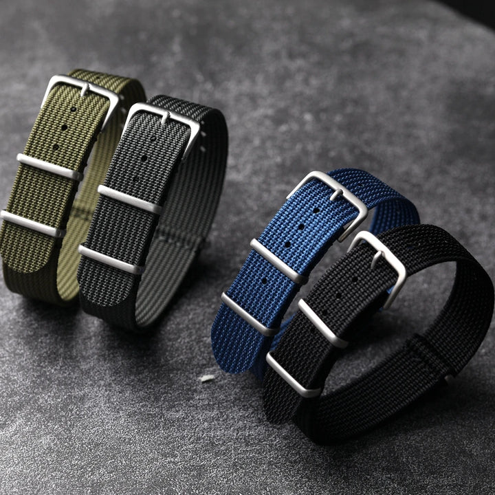 Nylon Ribbed Watch Strap 18–22mm