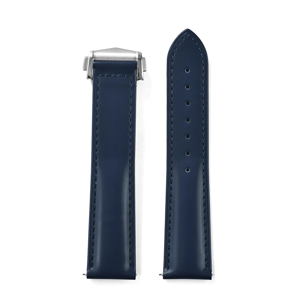 Premium Grade Smooth Surface Leather Watch Bands Perfect Fit Flat End Universal Quick Release Watch Strap 19mm 20mm 21mm 22mm