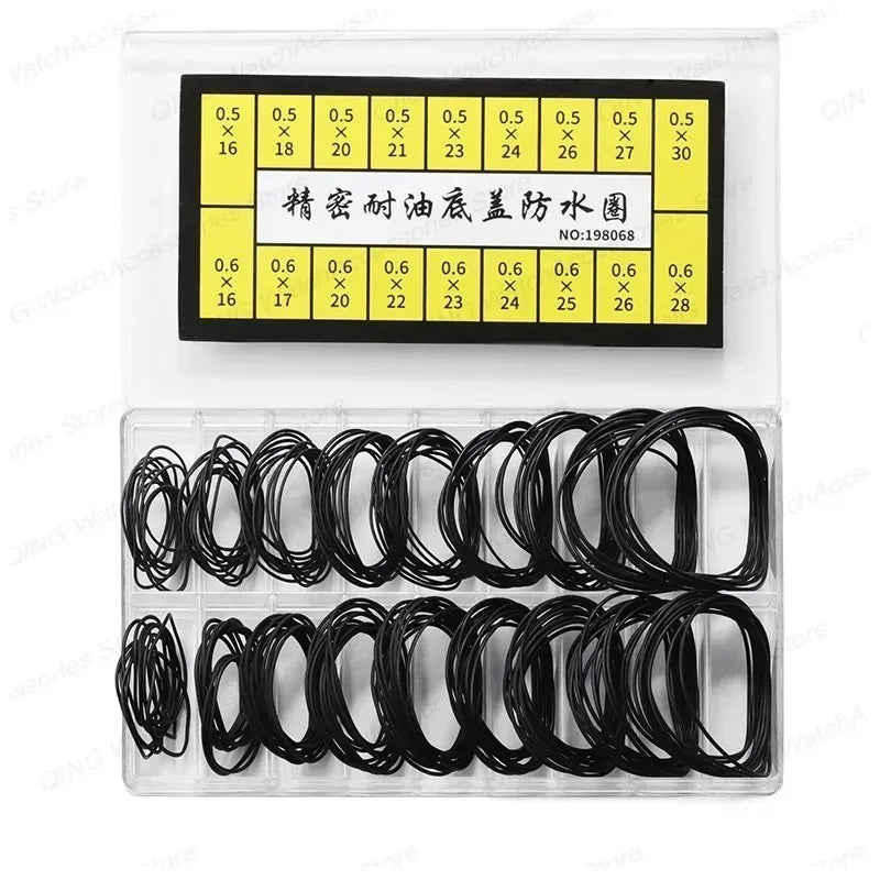 Watch Repair O-Ring Gasket Set – 0.5/0.6mm Waterproof & Oil-Resistant