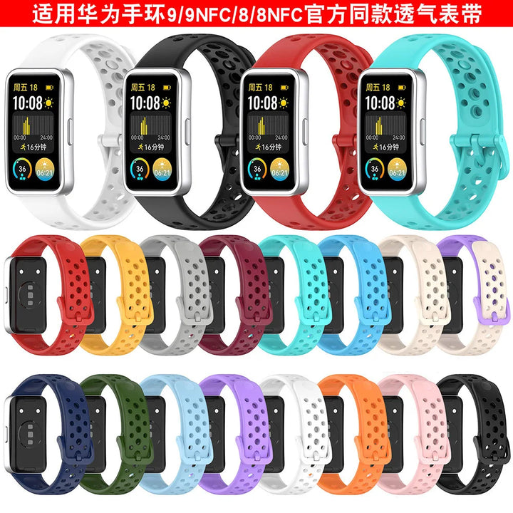 Sport Silicone Strap for Huawei Band 8-10 NFC