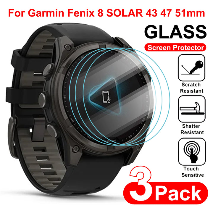 9H Tempered Glass Screen Protector for Garmin Fenix 8 43/47/51mm
