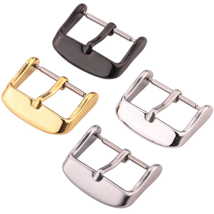15pcs Stainless Steel Watch Clasps – 16–24mm, Silver/Gold