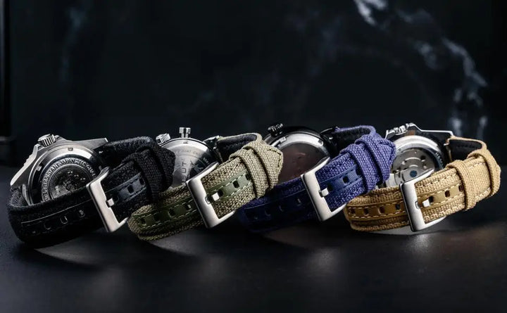 Hemsut Canvas Quick-Release Nylon Watch Strap (18-24mm)