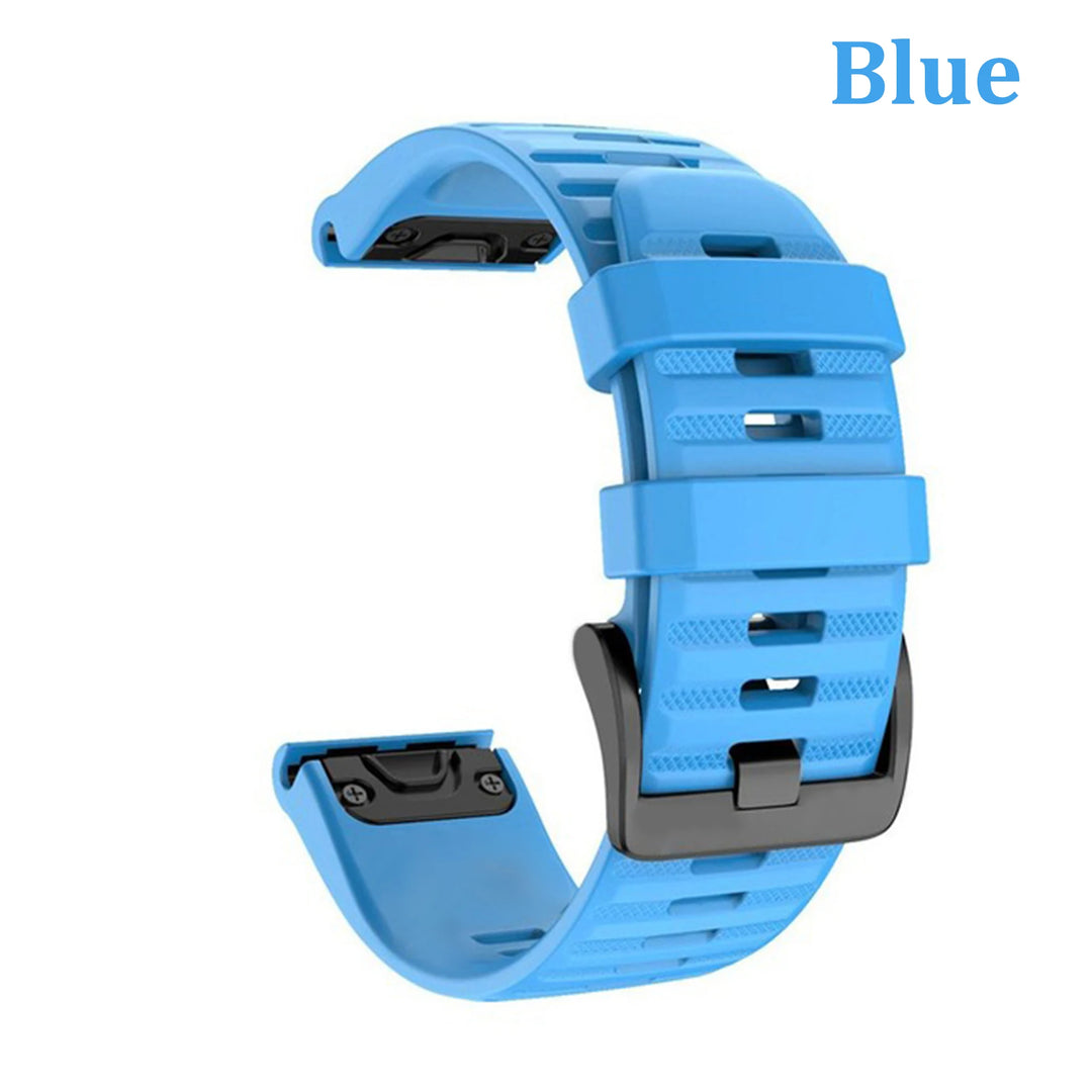 QuickFit 20/22/26mm Silicone Watch Strap – For Garmin Fenix 5–8 Series & 7X/7 Pro