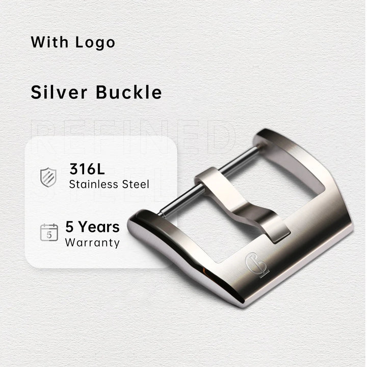 316L Stainless Steel Watch Buckle 18–20mm Silver/Black/Rose Gold – MAIKES