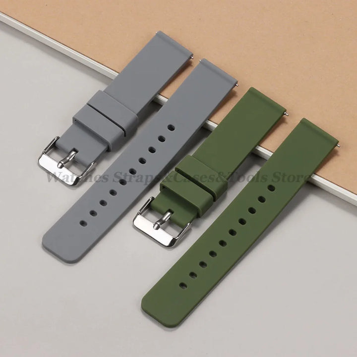 Soft Silicone Quick Release Watch Strap 10–24mm – Universal