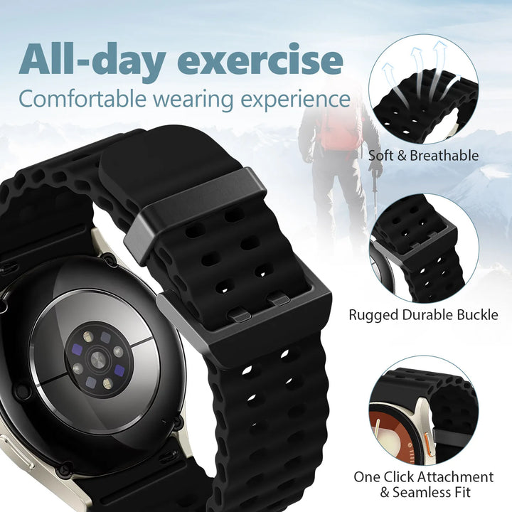 Sport Silicone Watch Band for Samsung Galaxy Watch 40-44mm