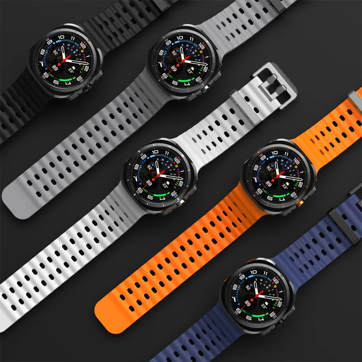 Marine Silicone Samsung Galaxy Watch Strap – 47mm Sport for Galaxy Watch 7 Ultra