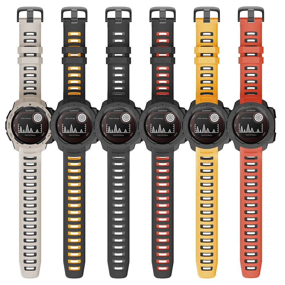 Soft Silicone Strap for Garmin Instinct (All Models)
