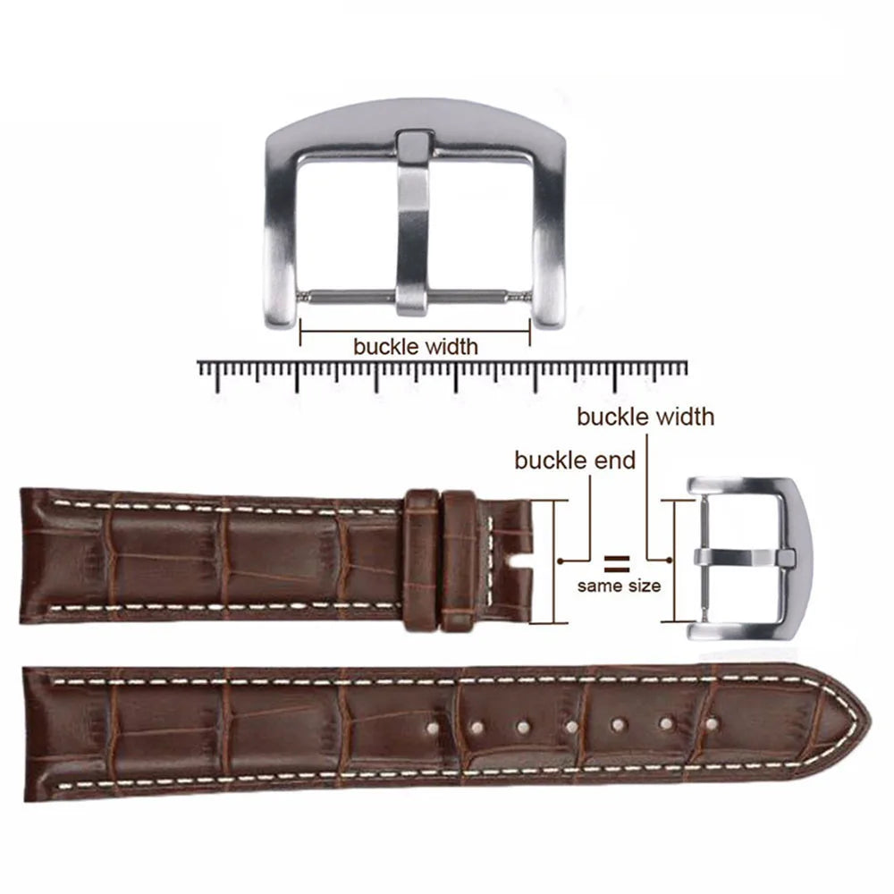 High-Quality Metal Watch Buckle – 14–26mm, Stainless Steel Clasp