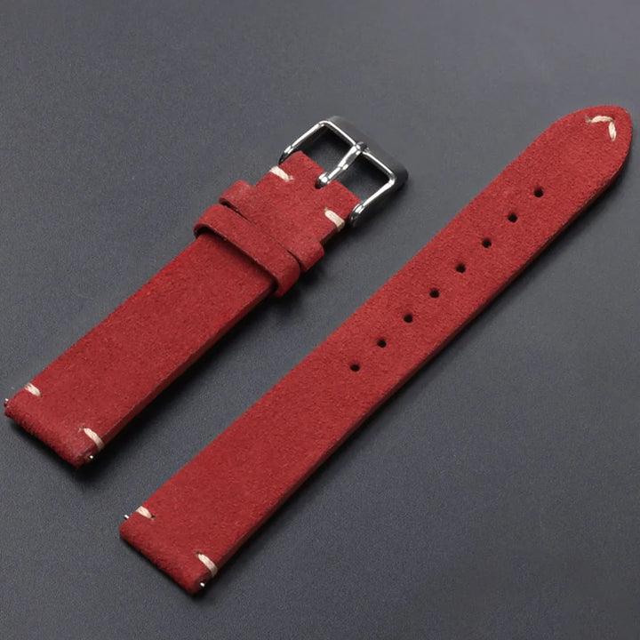 Quick Release Soft Suede Leather Watch Strap (14–22mm)