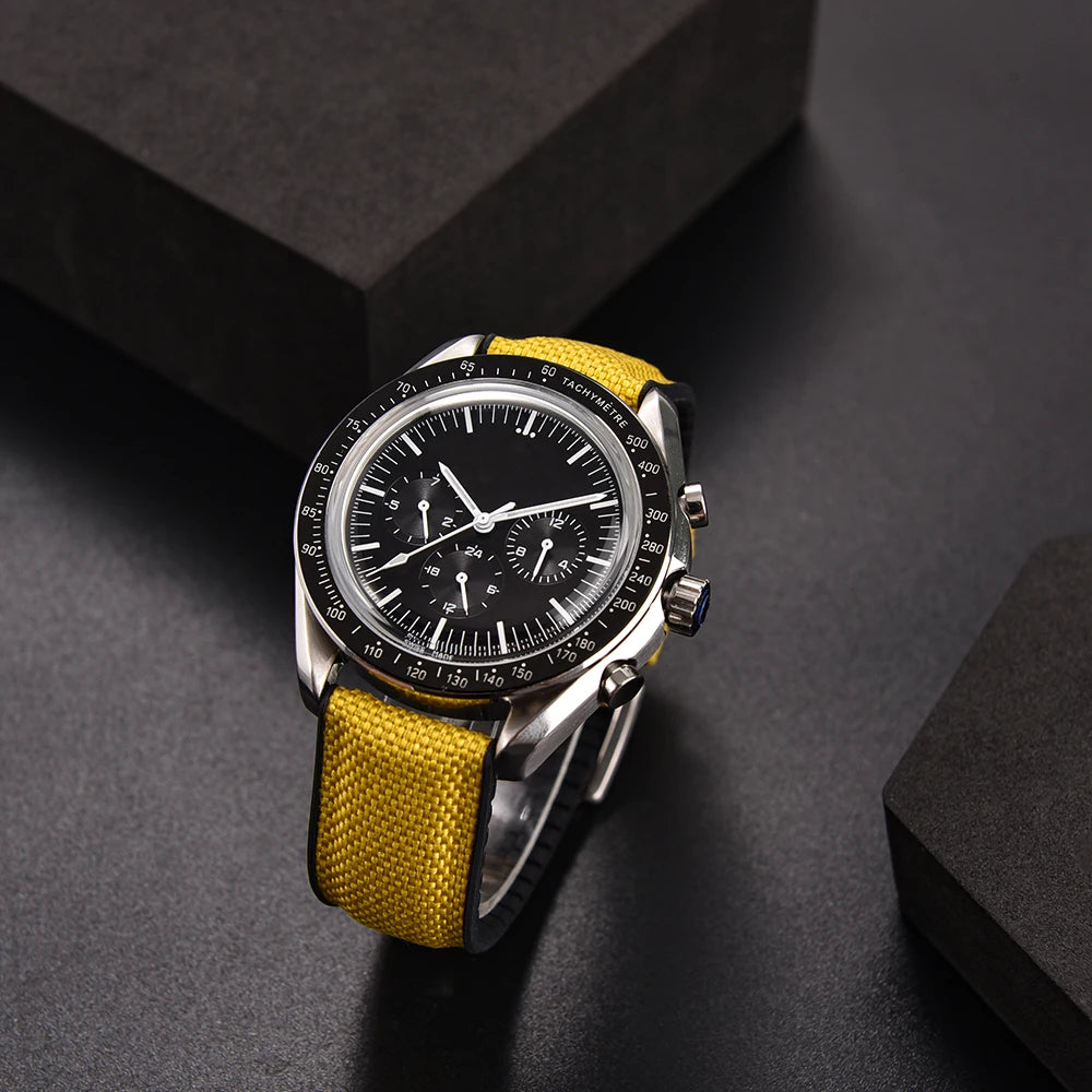 High Quality Rubber Sailcloth Strap 18mm 19mm 20mm 21mm 22mm Canvas Nylon Quick Release WatchBand Perfect Fit Flat End Universal