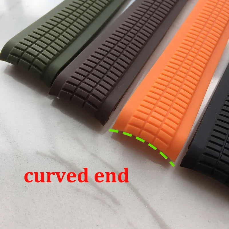 21mm Watch Strap for Patek Philippe Aquanaut Series 5164/5167 Waterproof Anti-Dust Rubber Watchband Silicone Bracelet No Logo