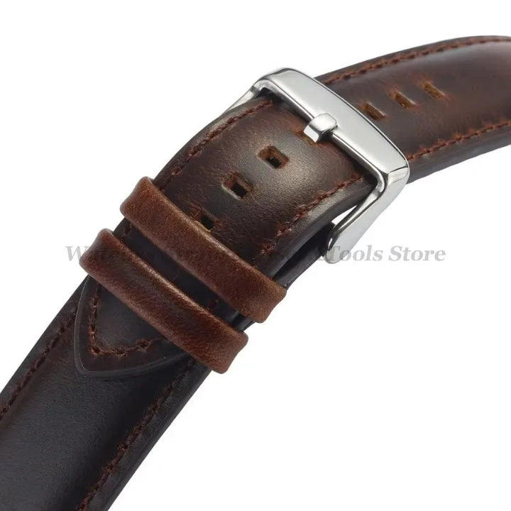 Vintage Cowhide Leather Watch Strap 18–26mm Quick Release – Universal