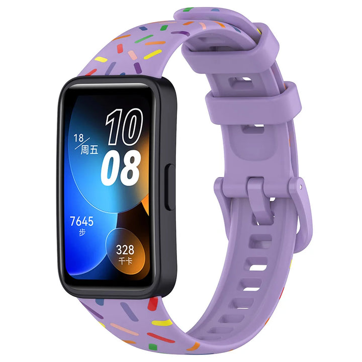 Printed Silicone Strap for Huawei Band 8-10