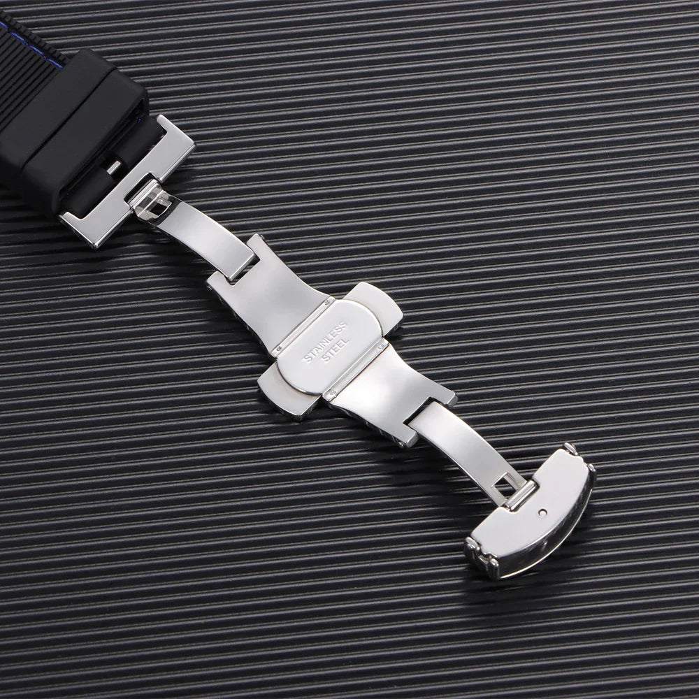 Premium Silicone Watch Strap – 20/22mm, Waterproof & Breathable, Butterfly