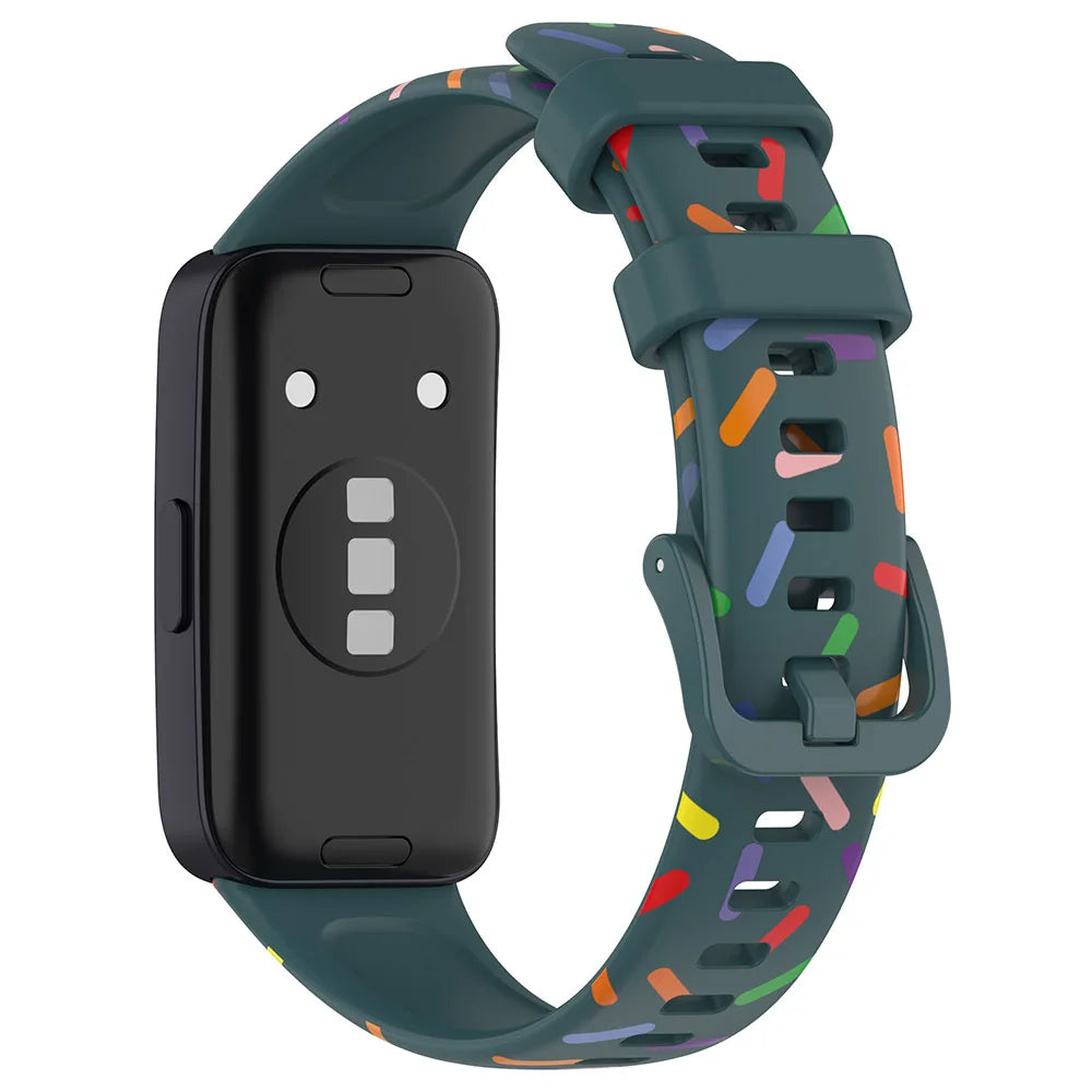 Printed Silicone Strap for Huawei Band 8-10