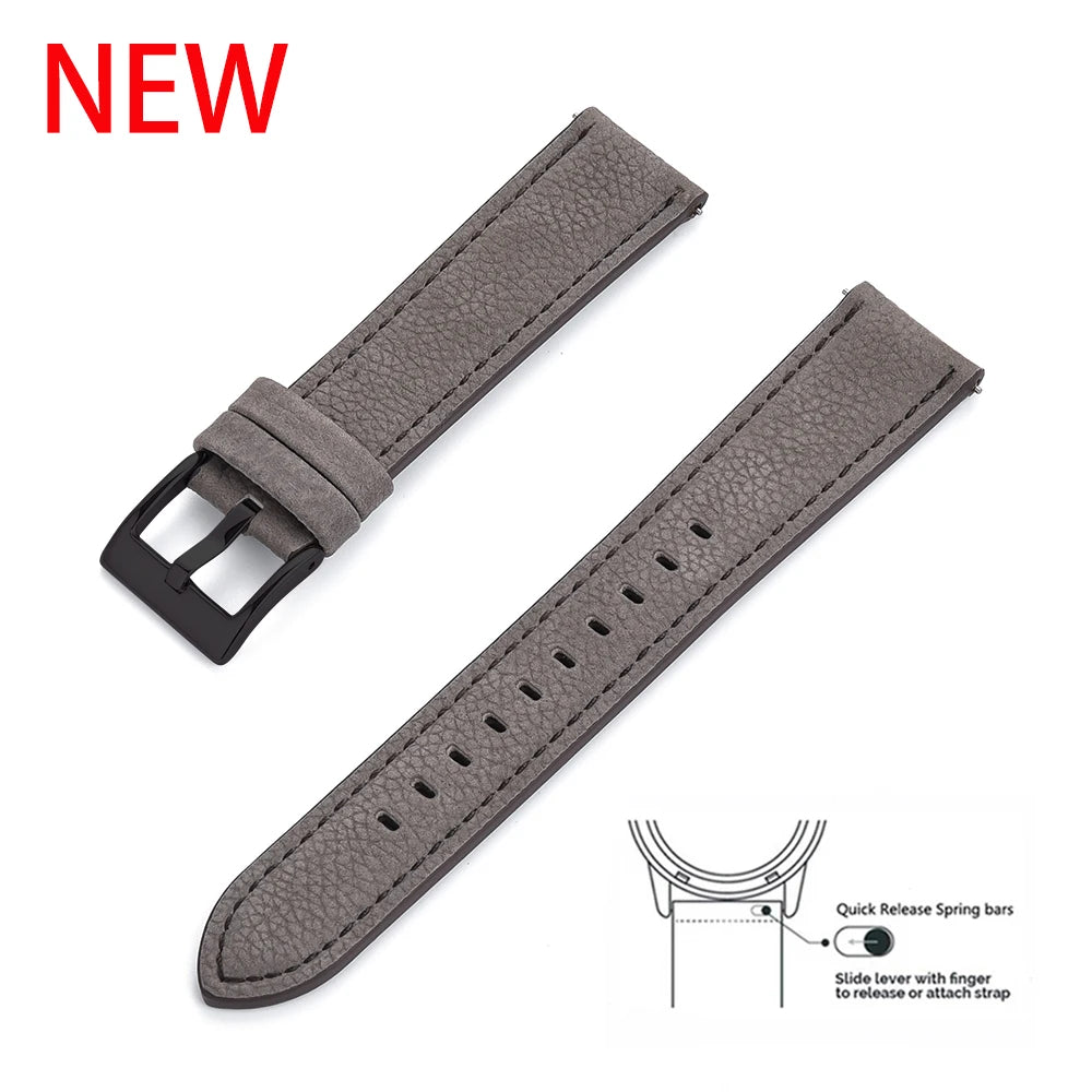 JUELONG Premium Grade Leather Watch Strap 20mm 22mm Quick Release Leather Watchbands For Wristband Watch Accessories