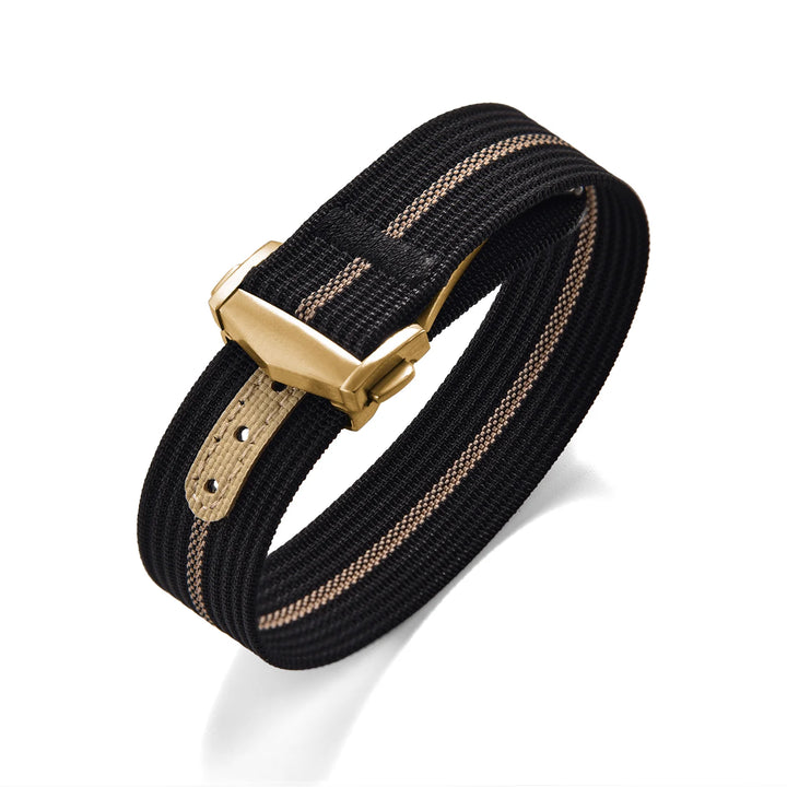 Ribbed Nylon & FKM Rubber Watch Strap – 18–22mm Folding Buckle for Omega, Tudor & Seiko