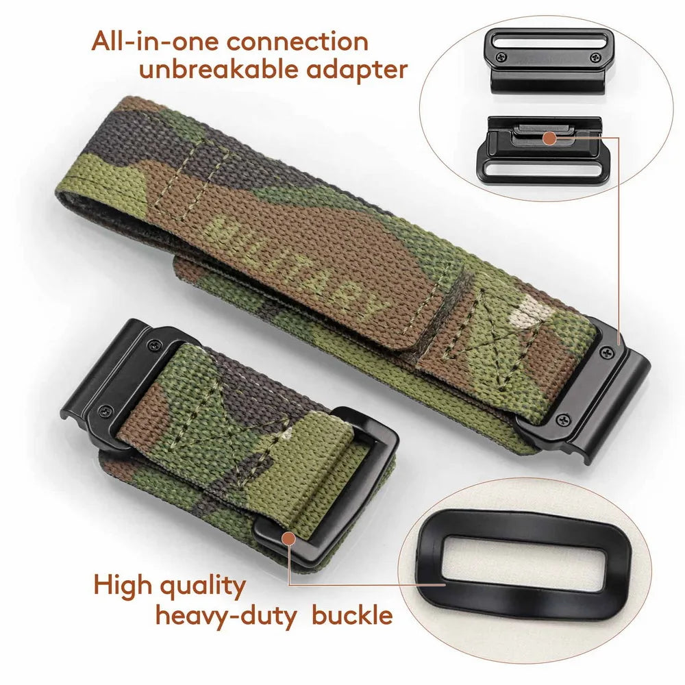 Quickfit Nylon Military Watch Strap – 20–26mm for Garmin & Amazfit