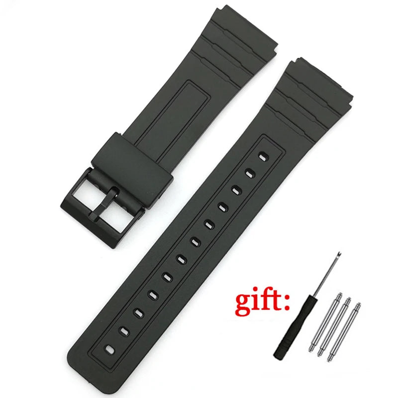 Silicone Sport Watch Strap for Casio – 12–22mm, Unisex Rubber Band