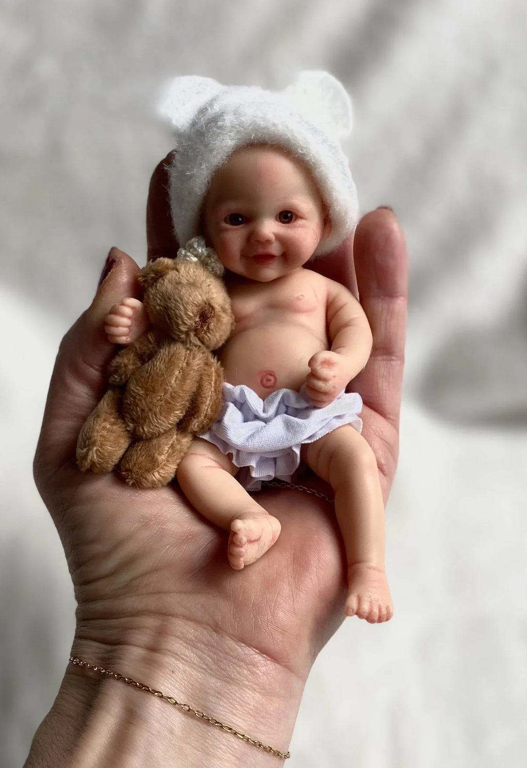 14–15 cm Cuddly Mini Palm Silicone Reborn Doll