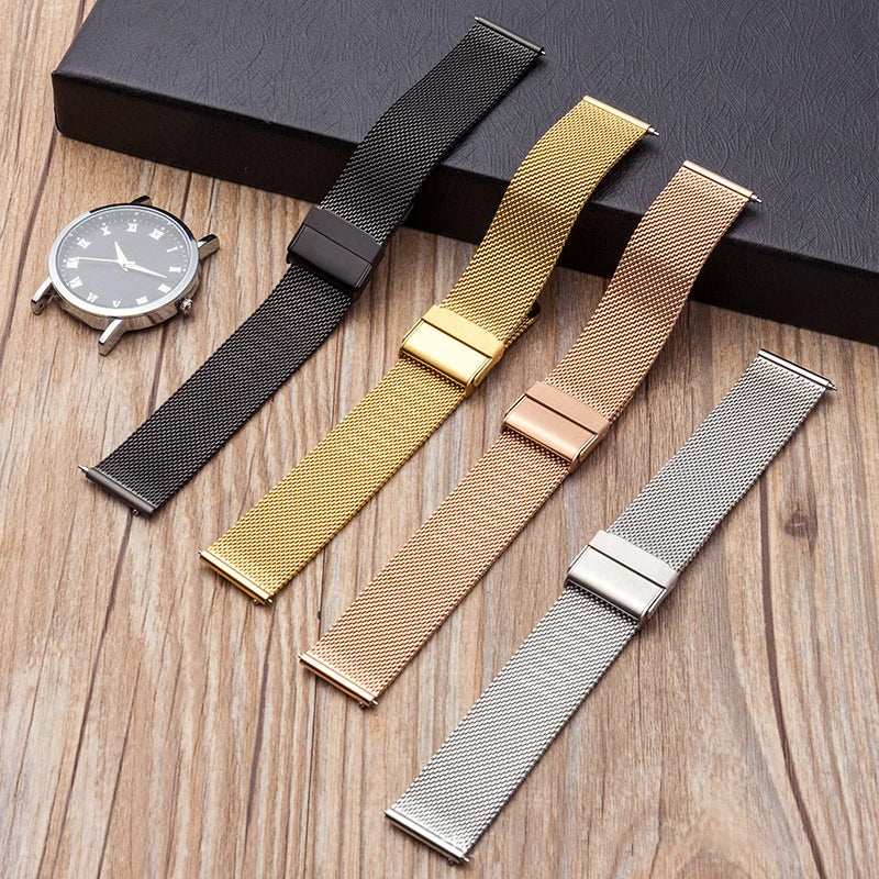 0.6mm Milanese Mesh Watch Strap – 12–24mm for Seiko & DW
