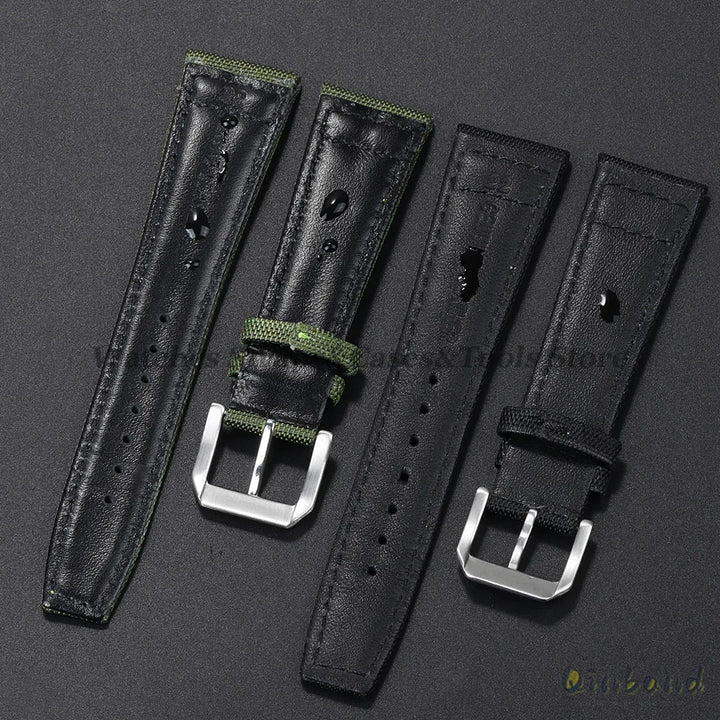 Nylon Canvas Watch Strap for IWC Pilot 20mm 21mm 22mm Strap Waterproof Sport Watch Strap Cowhide Wrist Belt Men's Women Bracelet