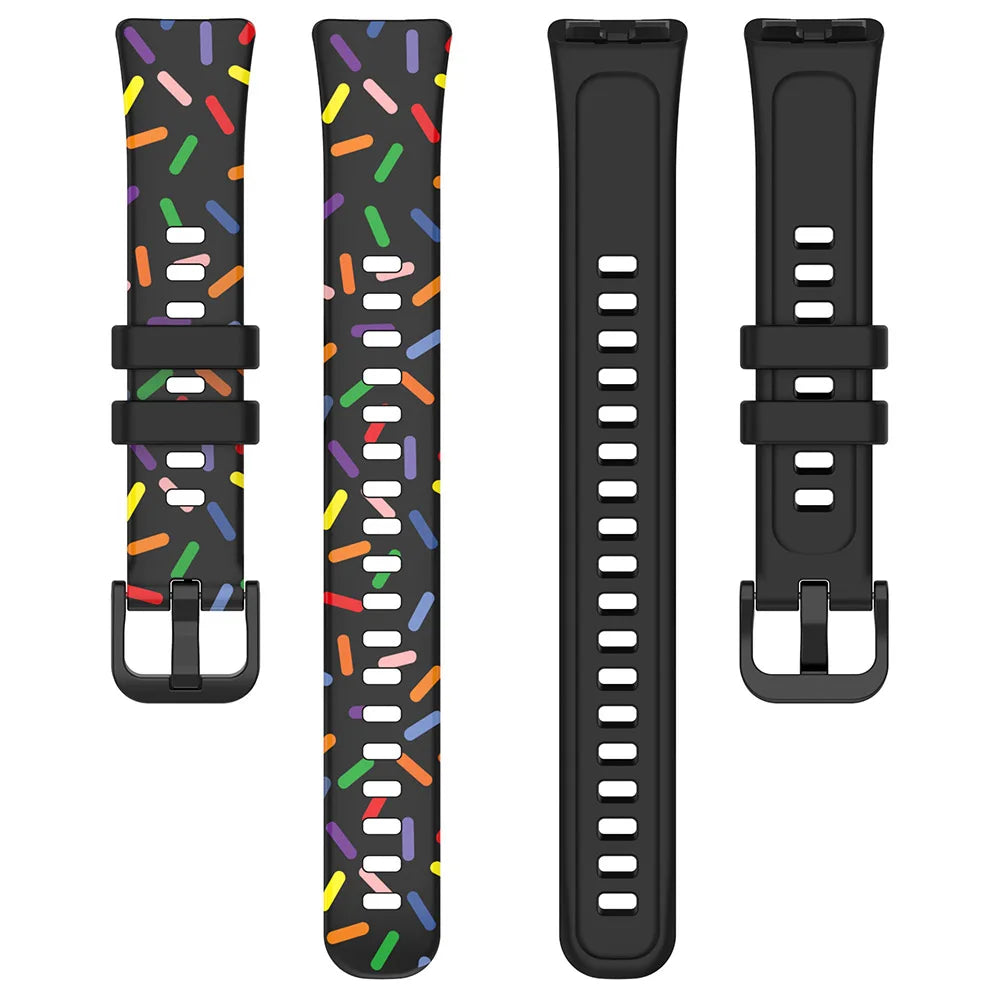 Printed Silicone Strap for Huawei Band 8-10