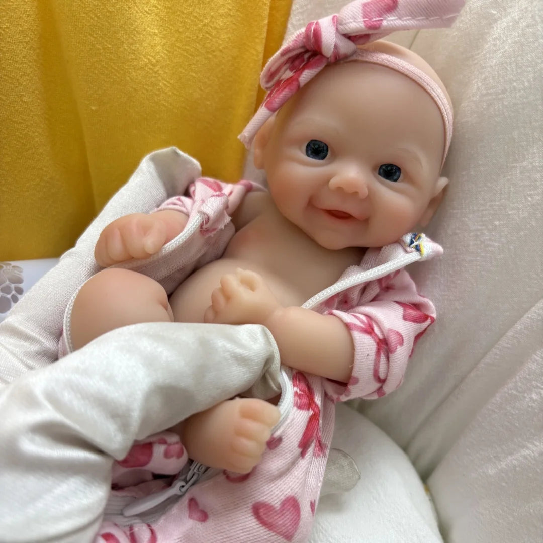 20 cm 2‑Style Waterproof Soft Mini Silicone Bebe Reborn Dolls
